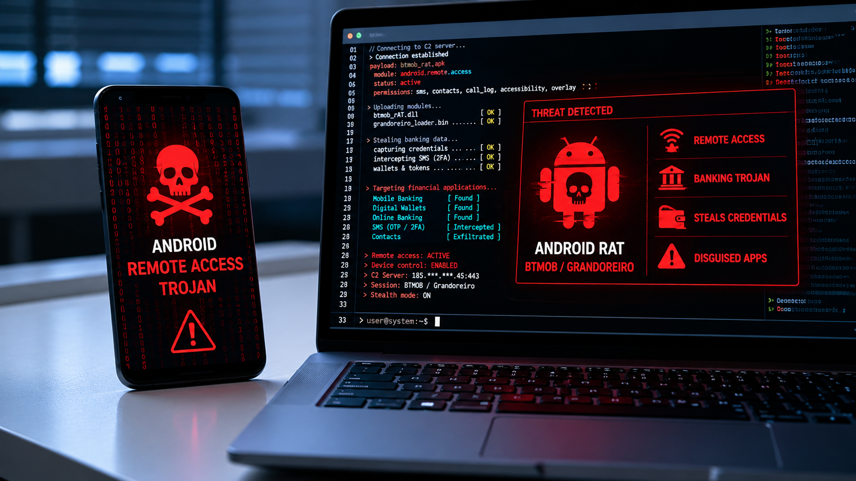 Android malware and banking trojan campaigns targeting mobile users