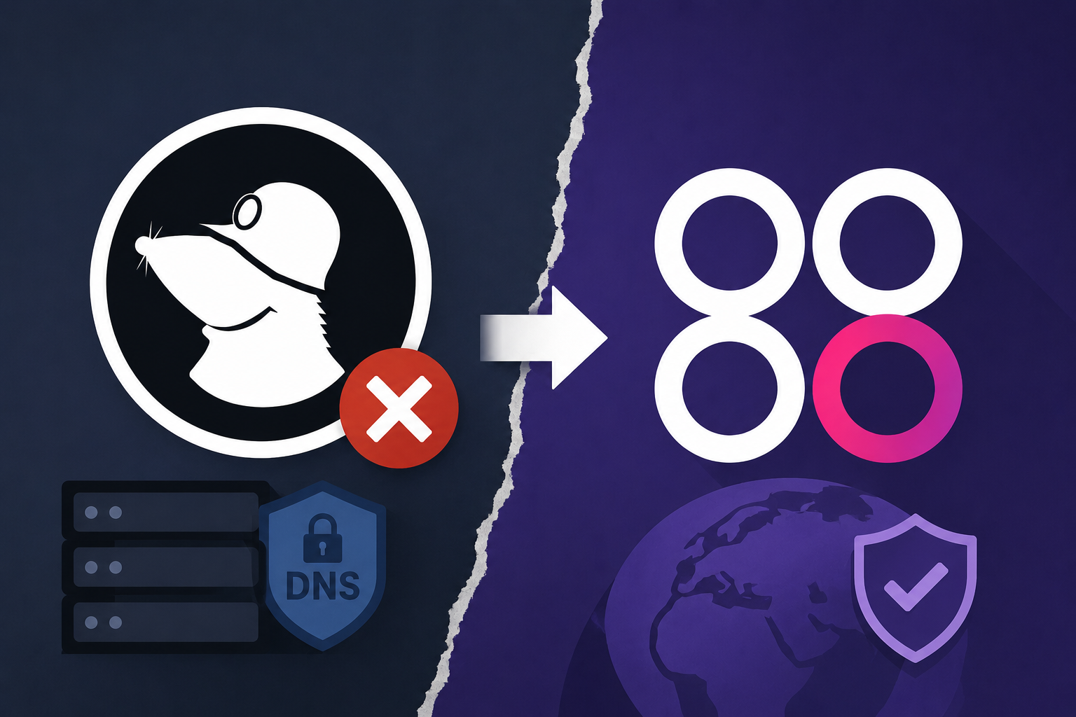 Mullvad and Quad9 logos representing the DNS server migration